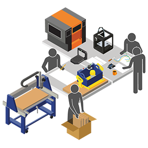 le FabClub, personnal illustration for my first makerspace in 2012.